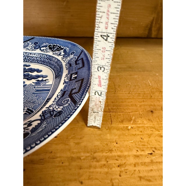 1900 - 1909 1900 Willow Delft Large Blue and White Platter For Sale - Image 5 of 9