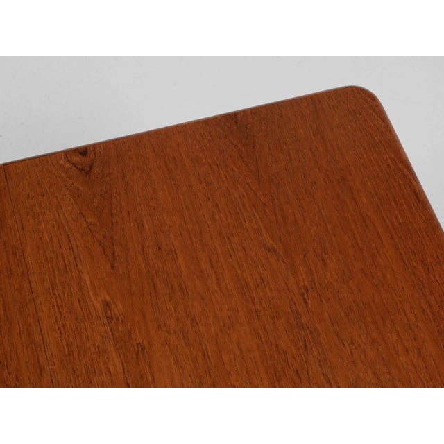 Mid-Century Danish Extendable Dining Table in Teak with Rounded Corners and Butterfly Extension attributed to Johannes Andersen, 1960s For Sale - Image 12 of 13