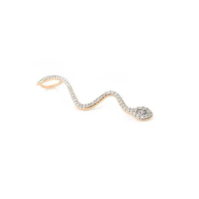 Art Deco Art Deco Diamond Serpent Pendant Necklace in 18k Yellow Gold For Sale - Image 3 of 11