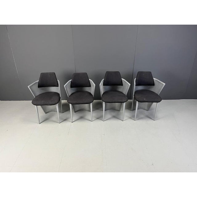 Postmodern Metal Dining Chairs, 1980s, Set of 4 For Sale - Image 4 of 13