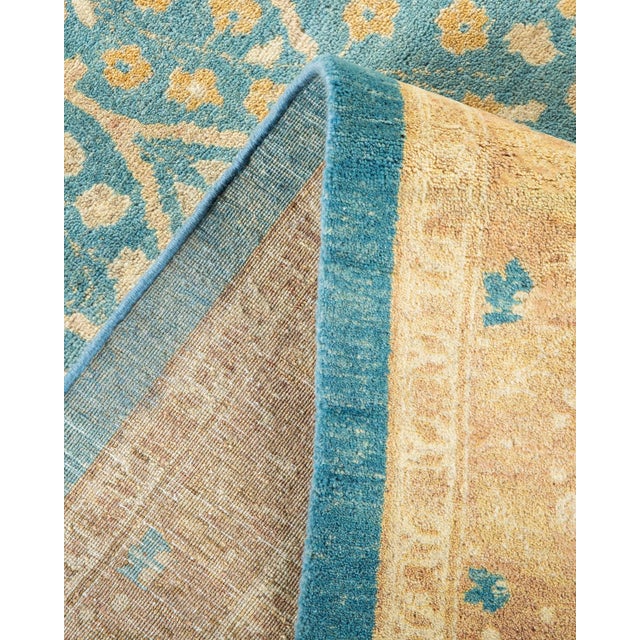 Mogul, One-of-a-Kind Hand-Knotted Area Rug - Light Blue, 8' 2" x 10' 4" For Sale In New York - Image 6 of 8