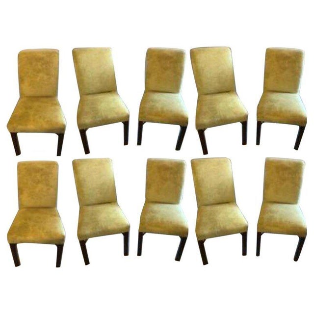 Set of 10 Schneller & Sons Chinese Chippendale Sleigh Back Dining Chairs | Chairish