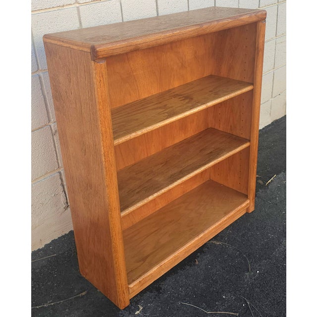 Mid 20th Century Mid-20th Century Oak Low Bookcase / Bookshelf For Sale - Image 5 of 11