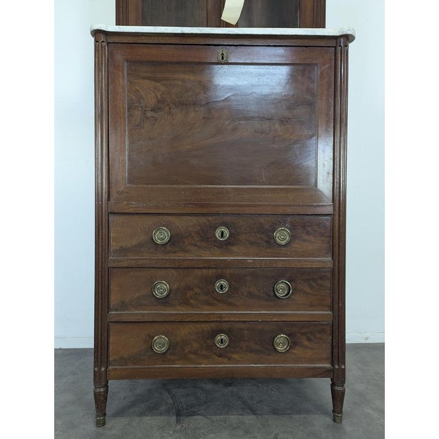 Guillotine-Fronted Secretary by F. Trapet, Early 19th Century For Sale - Image 4 of 12