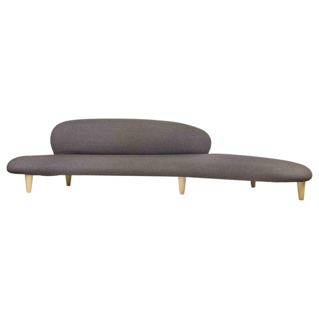 Gray Freeform Sofa in Wood and Fabric by Isamu Noguchi for Vitra, Germany, 2002 For Sale - Image 8 of 8