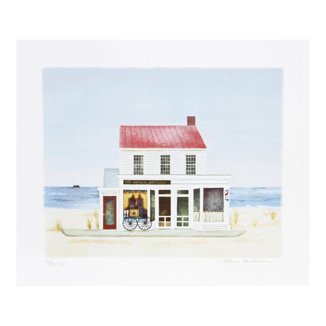 Sag Harbor Antique Shop, Mary Faulconer Lithograph, Signed and Numbered in Pencil For Sale