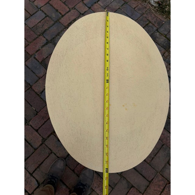 1980s Charles Pfister for Baker Furniture Oval Side/Bedside Table For Sale - Image 11 of 18