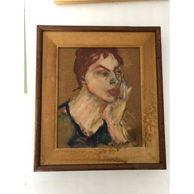 Modern Parisian O/B Portrait of Woman (3/59) “Schettler” 15x17 For Sale - Image 3 of 3