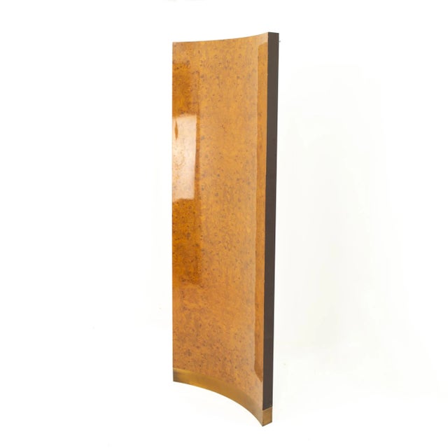 Milo Baughman Style Mid Century Burlwood Room Divider For Sale In Chicago - Image 6 of 11