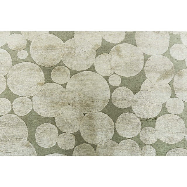 Beige Doris Leslie Blau Collection Modern Bubble Design Rug by Alan Wanzanberg For Sale - Image 8 of 9
