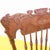 Rustic Wooden Rocking Chair with Turned Backrest Decoration For Sale - Image 3 of 10