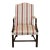 Mid 20th Century Hickory Chair Federal Style Mahogany Lolling Chair Silk Striped Fabric For Sale