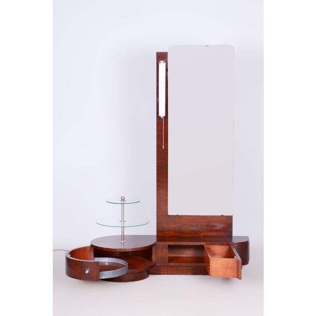 Art Deco Czech Walnut Dressing Mirror attributed to Halabala for Up Závody, 1920s For Sale - Image 17 of 18