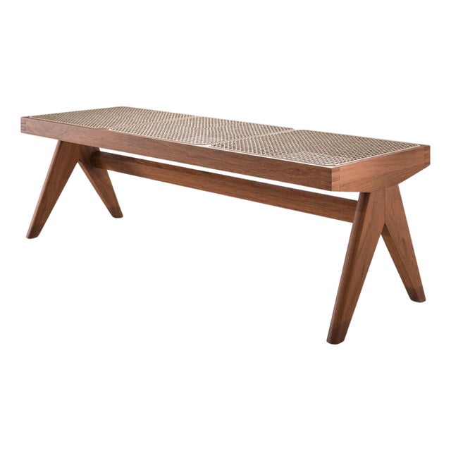 Civil Bench in the style of Pierre Jeanneret for Cassina For Sale