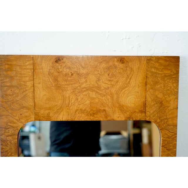 1970s Lane Milo Baughman Style Burl Wood Mirrors by Roland Carter For Sale - Image 5 of 7