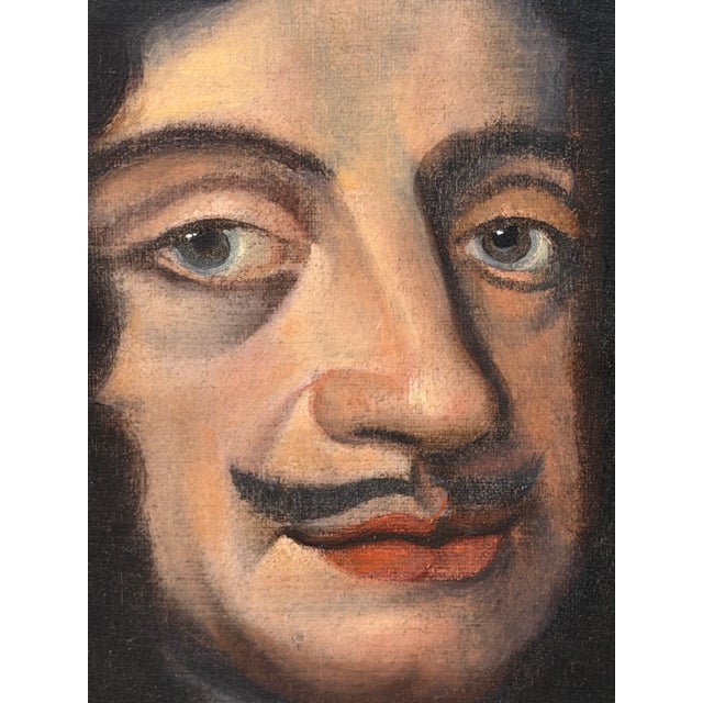 Oil Portrait of King Charles II in Armour With the Order of the Garter English School, Circa 1850, After Sir Peter Lely (1618–1680) For Sale - Image 13 of 18