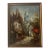 20th Century European School Impressionist Parisiene Street Impasto Oil on Canvas Framed Signed For Sale