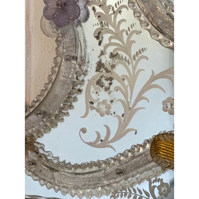 Large Murano Glass Mirror, 1960s For Sale - Image 12 of 16