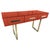 Console Table with Orange Mirror Murano Glass and Brass Finish from Justfurnituress SRL For Sale - Image 6 of 6
