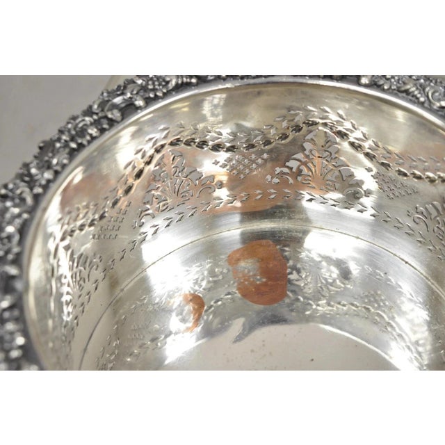 Silver Antique English Sheffield Sterling Silver Mounted Champagne Wine Bottle Coaster For Sale - Image 8 of 13