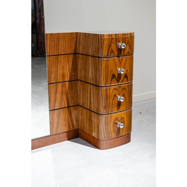 Art Deco Dressing Table in Zebrawood, 1925 For Sale - Image 6 of 11