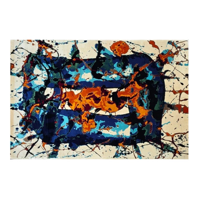 Early 21st Century Tapis Sam Francis Sf-312 – Pièce Unique – Noué Main – Laine Soyeuse Sur Coton – Dimensions 205 X 290 Cm (81 X 114 In) For Sale - Image 5 of 9