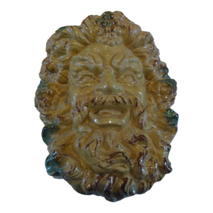Late 20th Century Vintage Terra Cotta Bacchus Wall Plaque