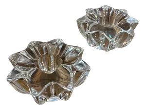 Crystal Candlesticks by Pierre Davesn, Set of 2