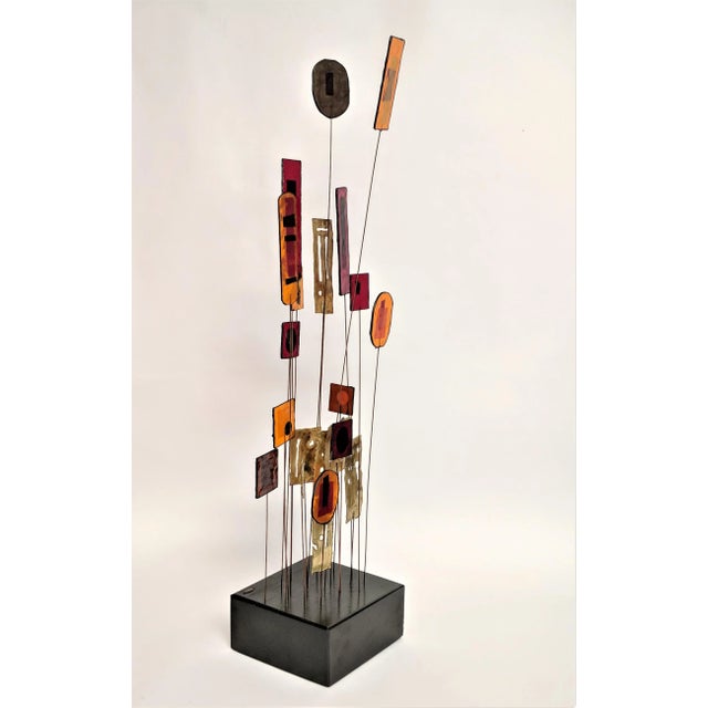 Mid-Century Modern Curtis Jere Brass & Acrylic "Lollypop" Sculpture For Sale - Image 3 of 13