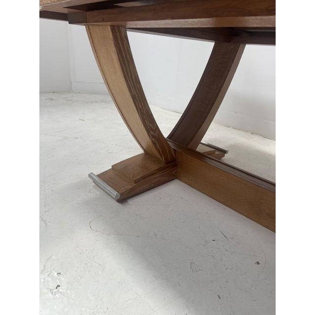 Wood Antique Art Deco Desk in Limed Oak, 1900s For Sale - Image 7 of 18