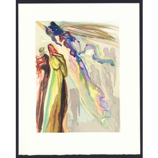 1963 Dalí Divine Comedy Engraving Paradis Chant 11 "Les Deux Couronnes Des Esprits" (The Two Crowns of Spirits) For Sale