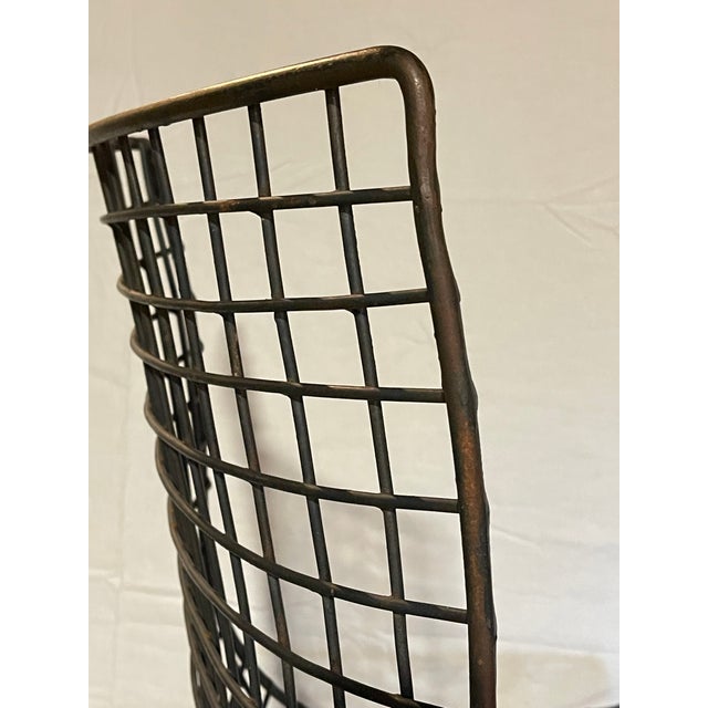 Knoll Style, Mid-Century Modern Metal Wire Chairs - Set of 6 Black For Sale - Image 10 of 14