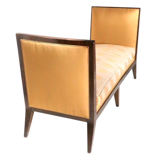 Glamorous window bench by noted American furniture company Swaim, in good, original condition. The bench features a...