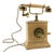 Vintage Brass and Wood Telephone, Italy, 1930s For Sale