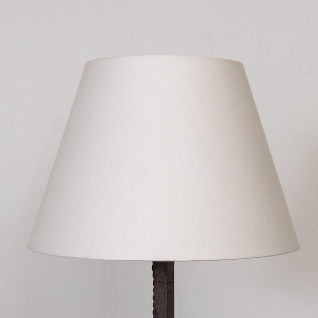 1940s French Iron Brutalist Floor Lamp For Sale In Los Angeles - Image 6 of 12