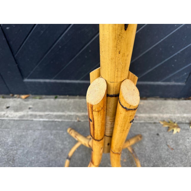 Vintage Italian Bamboo Coat Rack/Clothes Tree For Sale - Image 4 of 11
