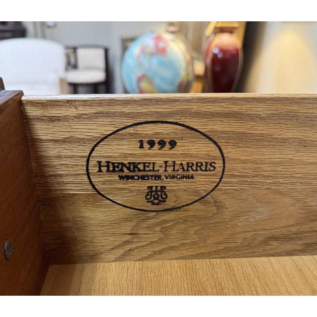 1990s Rare Henkel Harris Mahogany Gentleman’s Chest Model No. 167 For Sale - Image 13 of 16