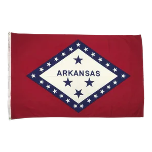 Large Vintage Cotton State Flag of Arkansas