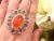 Bochic "Orient" Orange Opal, Emerald, & Diamond Ring Set In 18K Gold & Silver For Sale - Image 16 of 18