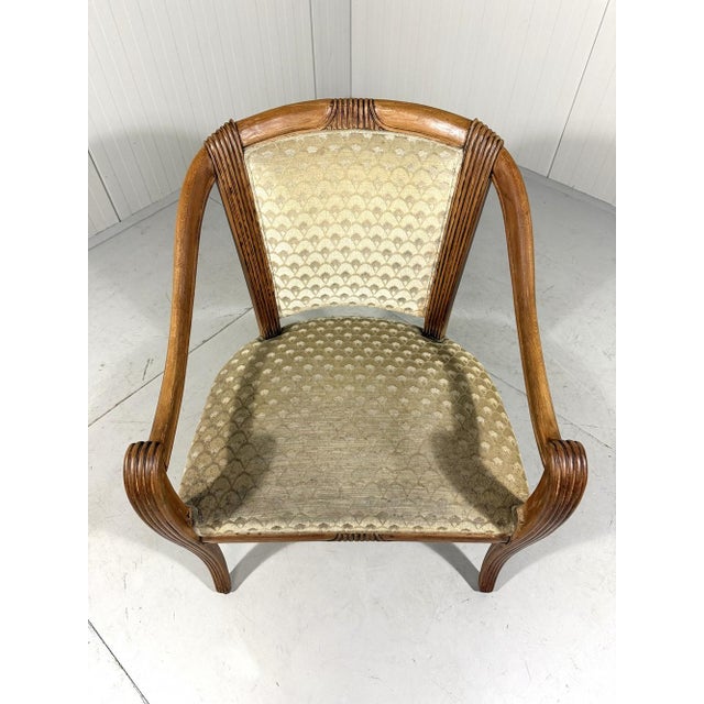 Antique Armchair in Velour, 1900s For Sale - Image 17 of 18