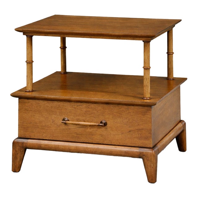 Walnut Mid 20th Century Nightstand by Henredon For Sale
