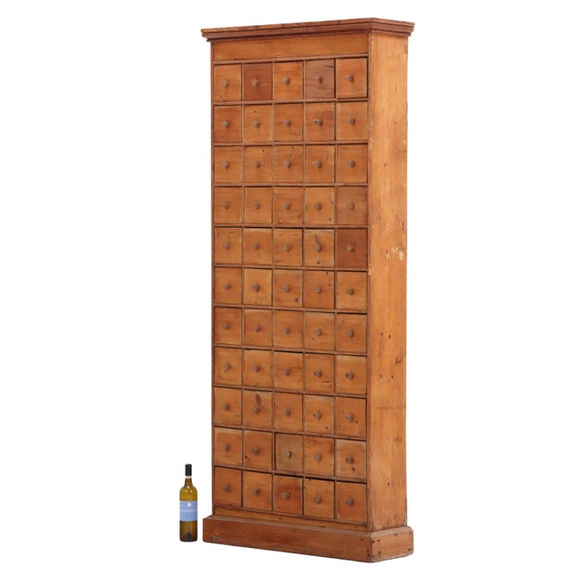 Late 19th Century A Vintage Pine Apothecary Cabinet, Late 19th C., Belgium. For Sale - Image 5 of 7