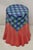 Vintage Paper Mache Red Blue Green Tartan Painted "Tablecloth" Drape Side Table For Sale - Image 11 of 11