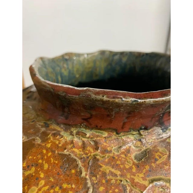 Late 19th Century Late 19th Century Shigaraki Tsubo Style Ceramic Storage Vessel For Sale - Image 5 of 9