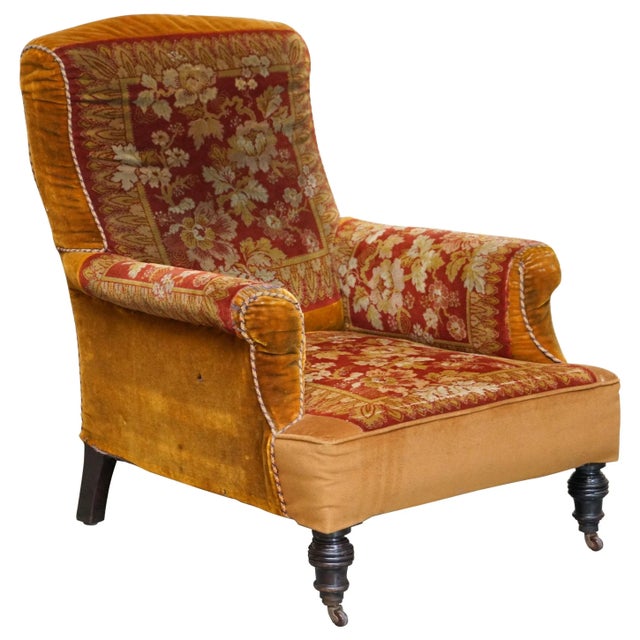 Victorian Kilim Rug Armchair, 1880s For Sale - Image 17 of 17