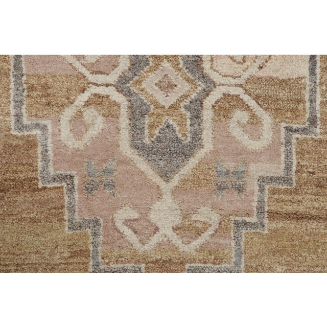 Rug & Kilim Rug & Kilim's Modern Rug in Classic Gold and Beige Medallion Pattern For Sale - Image 4 of 7