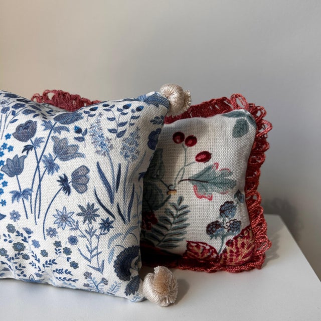 Liberty & Co. Liberty, Nina Campbell Lavender-Filled Decorative Pillows - Collection of 2 (1 Large, 1 Small) For Sale - Image 4 of 10