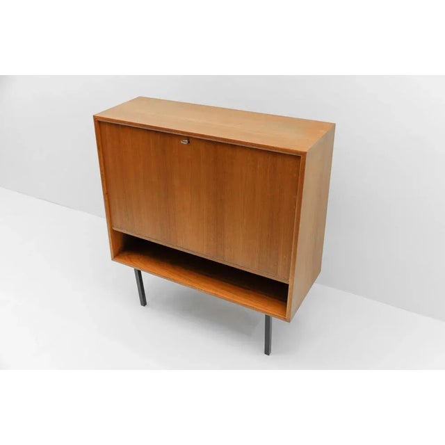 1960s Danish Teak Two-Door Bar Cabinet, 1960s For Sale - Image 5 of 15
