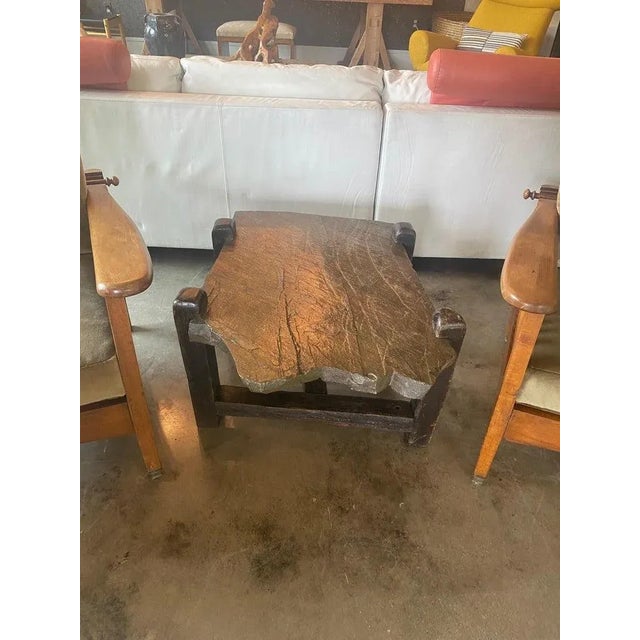 Rustic Brutalist Rustic Stone Table, France, 1940s For Sale - Image 3 of 9
