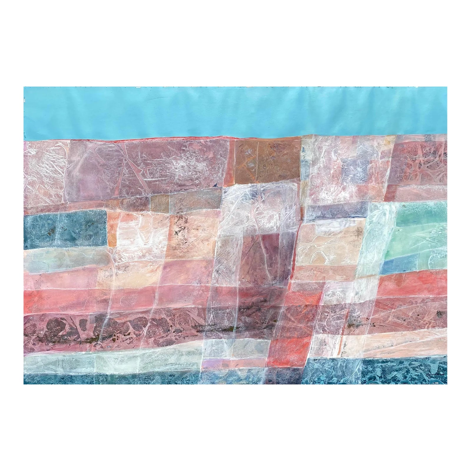 1980s Maxine Linney Mixed Media Painting | Chairish